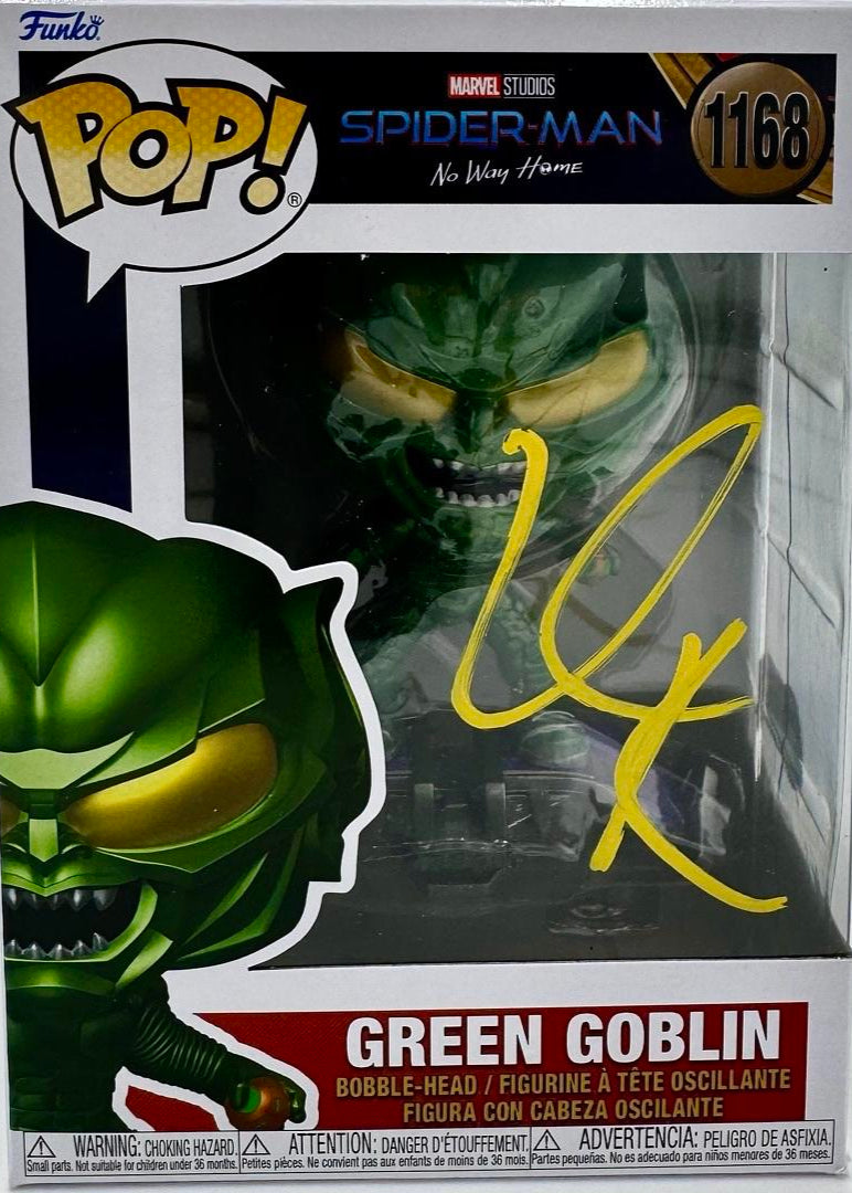 Willem Dafoe Signed Funko Pop #1168 Green Goblin (Spider-Man) - Beckett COA #01